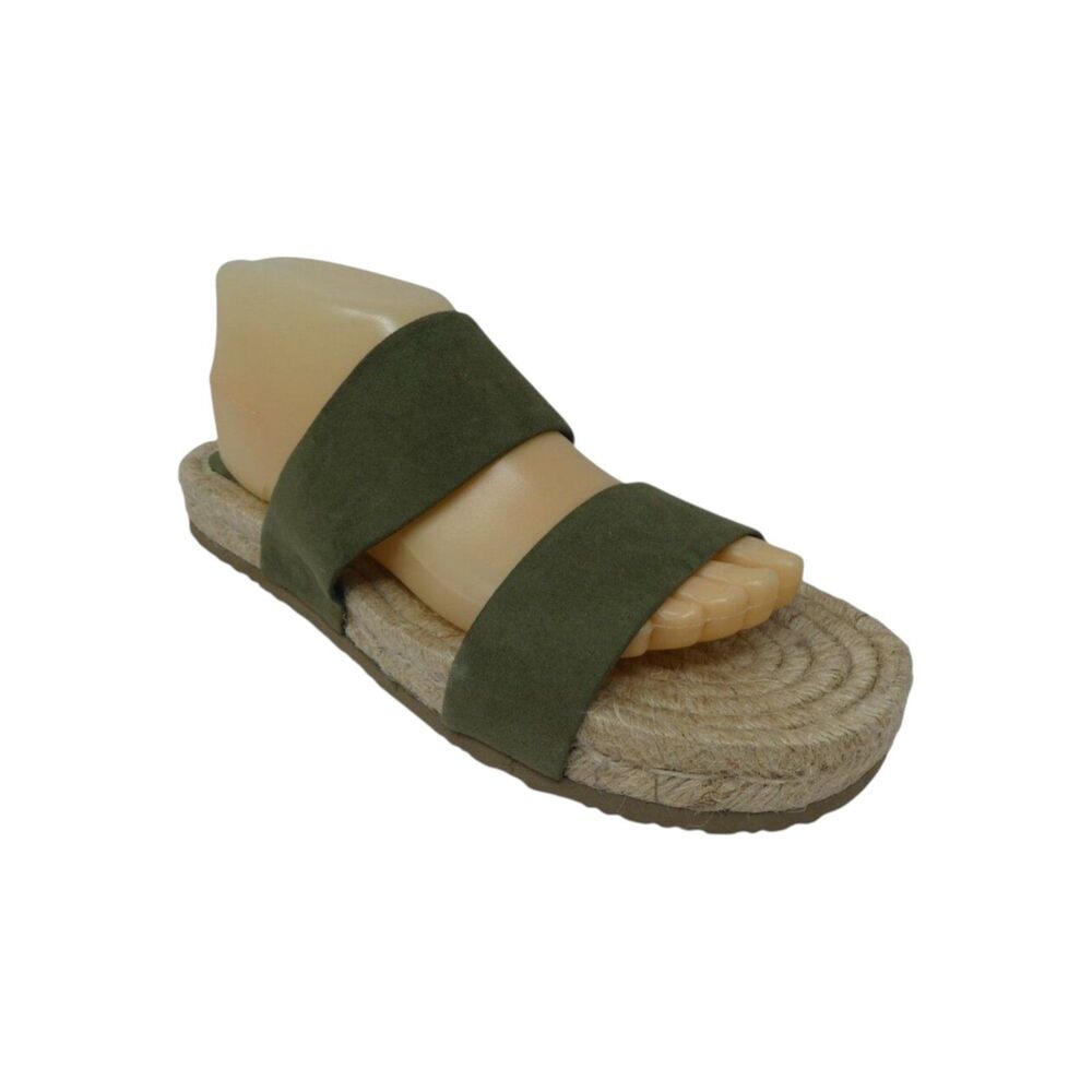 Haute Hippie Nori Green Open Toe Platform Espadrille Slide Sandals Womens 10